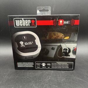Weber iGrill 3 Smart Grilling Hub Bluetooth Connected Thermometer W/ Box & Instr